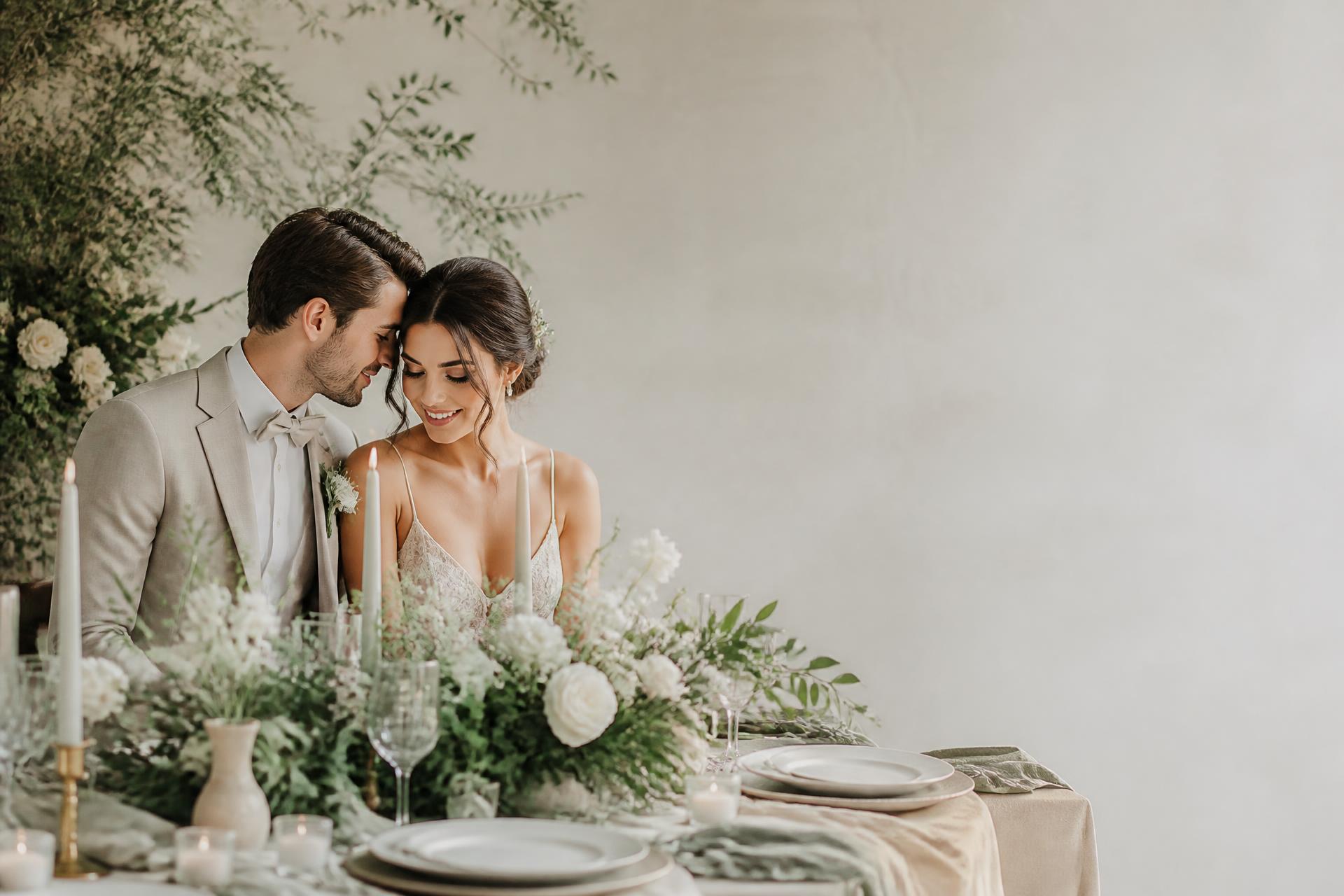 Elegant wedding table setting